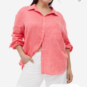 H&M linen button down NWT